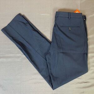 Dockers Performance Stretch Dress Pants 34x32 Navy Blue Business Slacks NWT